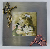 Pewter Frame w/Magnets-Lady