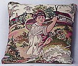 Tapestry Pillow-Lady w/Racquet