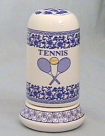Antique Tennis Design Toothpick Holder