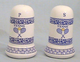 Antique Tennis Design Salt &#038; Pepper Shaker