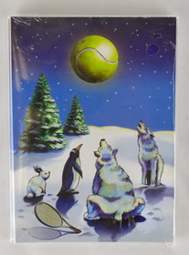 Clarke Tennis Holiday Cards-Tennis Moon (15 cards &#038; envelopes)