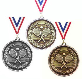Clarke Tennis Medal &#8211; Diamond Cut 2&#8243; diameter