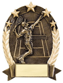 Five Star Tennis Resin Sculpture Male 6 1/2&#8243;