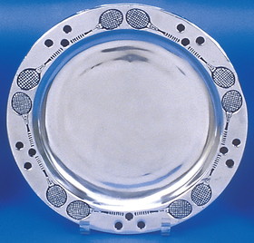 Clarke Tennis Rim Plate 10&#8243; Polished Aluminum