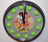 Quartz Clock w/Ball #’s-Brown