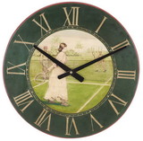 Clarke Vintage Lady Tennis Player Wall Clock