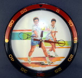 Clarke Quartz Wall Clock-Tennis Players