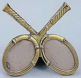 Brass Cross Racquet Picture Frame