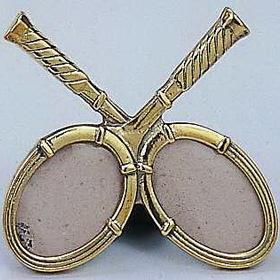 Clarke Brass Cross Racquet Picture Frame