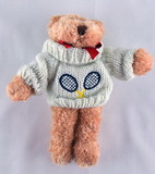 Tennis Light Brown Bear w/ Sweater-Beige