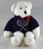 Tennis Bear w/Sweater Large White