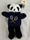 Tennis Panda w/Navy Sweater (9″)
