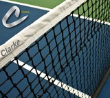 Clarke Tennis Net 3.5 Double W/Cloth Header-Tapered Bottom