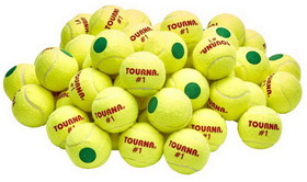 Tourna Green Dot Low Compression Tennis Balls - 60 pack