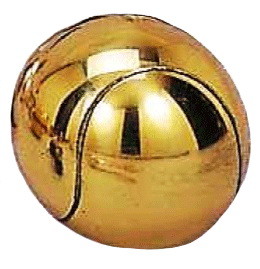 Brass Plate Tennis Ball Pewterware &#8211; Without Base