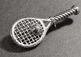 Racquet w/Ball Pin, Silver