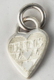 Sterling Silver Heart Charm-Small-Tennis Mom
