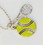 Clarke Enamel Tennis Ball and Racquet Necklace