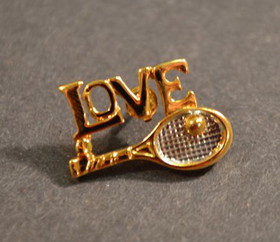 "Love" w/Racquet Pin