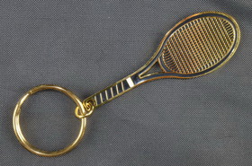 Brass Racquet Keyring