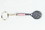 Clarke Pewter Keyring-Large Racquet w/Pink-Original