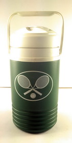 Igloo Tennis Jug 2 Quart Screen Print &#8211; Circle with Cross Racquet &#8211; Green