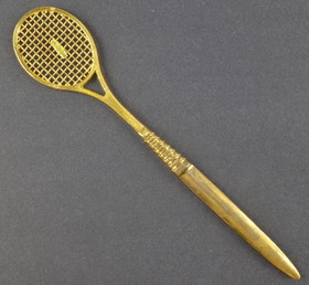 Gold Plate Racquet Letter Opener