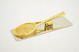 Tennis Racquet Clip-Gold/Silver