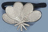 Racquet Hair Holder-Silver