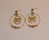 Crossed Racquets Earrings-Hoops & Beads