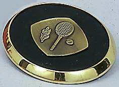 Clarke Tennis Coaster-Leather/Brass