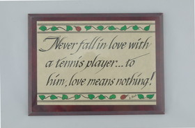 Clarke Wood Plaque "Love Mean&#8217;s Nothing"