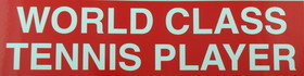 Tennis Sticker "World Class"