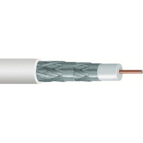 CommScope 4112704/10 RG-6 Quad Shield Plenum Video Coaxial Cable, White