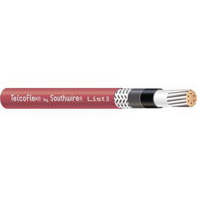 Southwire 56986601 TelcoFlex III Power Cable, #6 AWG, Red