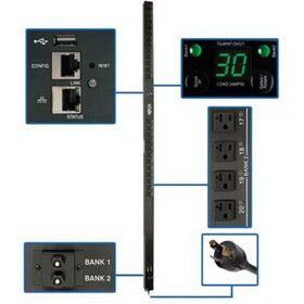 Tripp Lite PDUMV30NETLX 10' 2.9kW Single-Phase Switched PDU, 120V TAA
