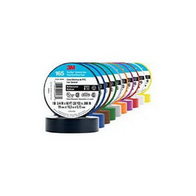 3M 165RD4A Vinyl Electrical Tape 165, Red, 3/4inx60ft