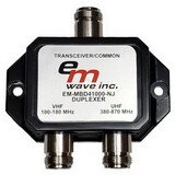 E/M Wave EM-MBD41000-NJ VHF/UHF - 870 MHz Duplexer with N Female Connectors