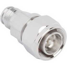 Amphenol RF AD-4310P225J-1 4.3-10 Male - 2.2-5 Female Straight Adapter in Bright Tin