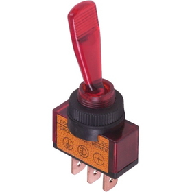 Wireless Solutions - Toggle switch, lighted red in color SPST/1 each