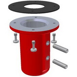 PCTEL GPS-TMG-MNT-R Red Collar Mount for GPS Timing Antennas