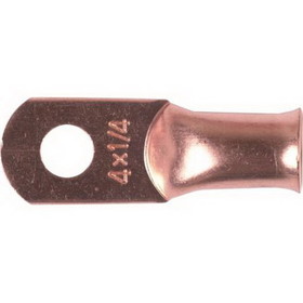 Wireless Solutions - Copper lug, 4 gauge, 1/4" stud/10 pack