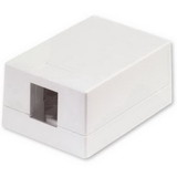 Signamax/AESP - 1 Port Surface Multimedia Mount Box, White
