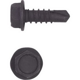 Uneeda Bolt 78014-1000 Hex washer head TEK screw #10x3/4" Black/1000 pack
