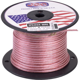 Wireless Solutions - 18ga 2 conductor Clear Speaker wire/1000 ft.