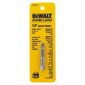 DeWalt DW2541 1/4 in socket adapter, 1-1/2 in length