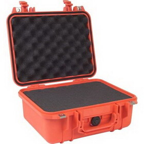 Pelican 1400 ORANGE Equipment case, foam Orange, 2 x 9 1/16 x 5 3/16