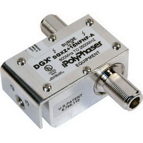 PolyPhaser DGXZ+15NFNF-A DC Pass Coax Protector, 800 - 2500 MHz