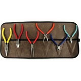 JENSEN Tools + Supply JTK-89R 6-Piece Plier and Cutter Kit in a Roll Pouch