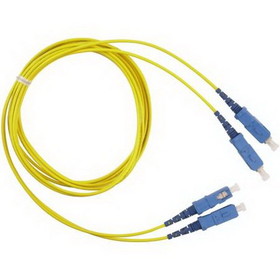 Cables Unlimited 22d02202sm002m 2m LC-LC UPC SM, Duplex, Riser Rated  Jumper